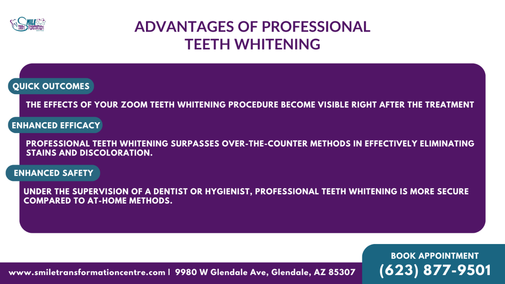 Advantages of professional teeth whitening
